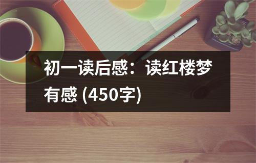 初一讀后感：讀紅樓夢有感 (450字)