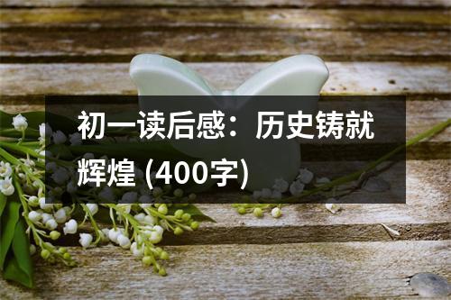 初一讀后感：歷史鑄就輝煌 (400字)