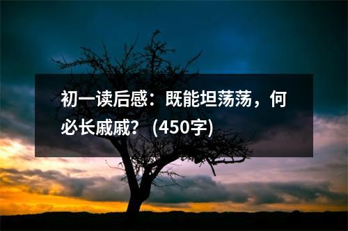 初一讀后感：既能坦蕩蕩，何必長(zhǎng)戚戚？ (450字)