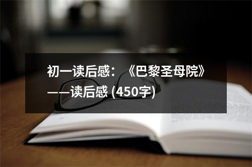 初一讀后感：《巴黎圣母院》——讀后感 (450字)