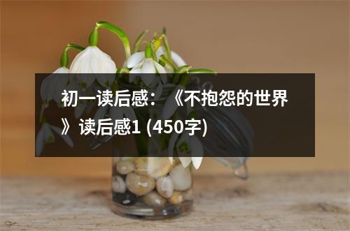 初一讀后感：《不抱怨的世界》讀后感1 (450字)