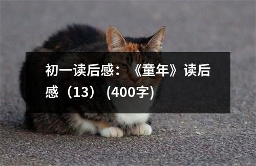 初一讀后感：《童年》讀后感（13） (400字)