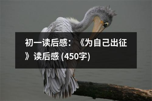初一讀后感：《為自己出征》讀后感 (450字)
