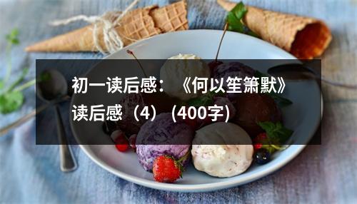 初一讀后感：《何以笙簫默》讀后感（4） (400字)