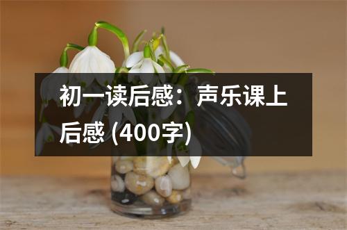 初一讀后感：聲樂課上后感 (400字)