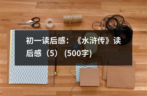 初一讀后感：《水滸傳》讀后感（5） (500字)