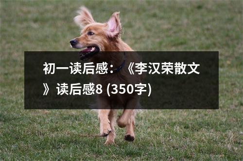 初一讀后感：《李漢榮散文》讀后感8 (350字)