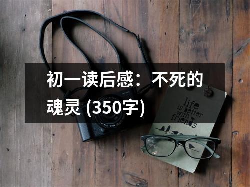 初一讀后感：不死的魂靈 (350字)