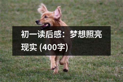 初一讀后感：夢想照亮現(xiàn)實 (400字)