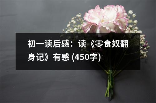初一讀后感：讀《零食奴翻身記》有感 (450字)