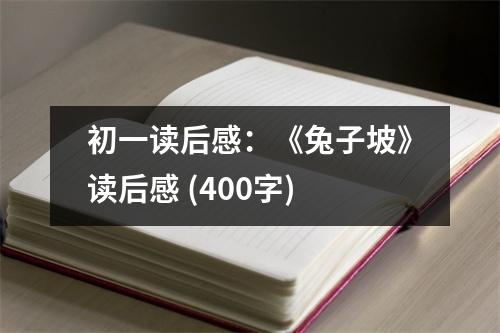 初一讀后感：《兔子坡》讀后感 (400字)