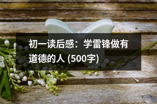初一讀后感：學(xué)雷鋒做有道德的人 (500字)