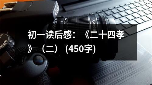 初一讀后感：《二十四孝》（二） (450字)
