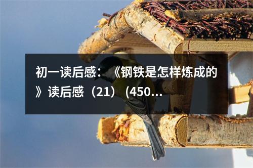 初一讀后感：《鋼鐵是怎樣煉成的》讀后感（21） (450字)