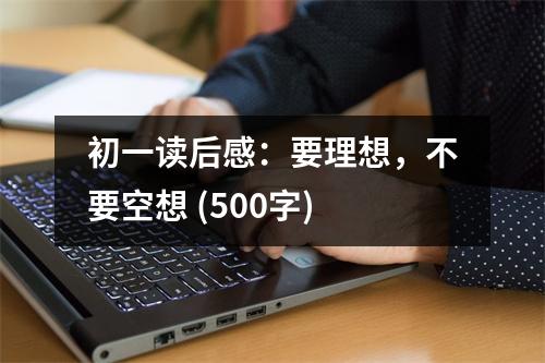 初一讀后感：要理想，不要空想 (500字)
