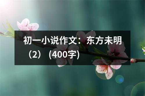 初一小說作文：東方未明（2） (400字)