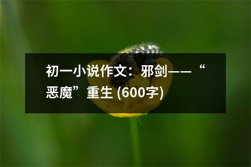 初一小說(shuō)作文：邪劍——“惡魔”重生 (600字)
