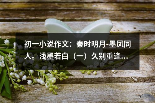 初一小說作文：秦時明月-墨鳳同人。淺墨若白（一）久別重逢，君已陌路 (500字)