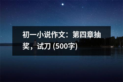 初一小說作文：第四章抽獎，試刀 (500字)