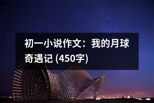 初一小說作文：我的月球奇遇記 (450字)