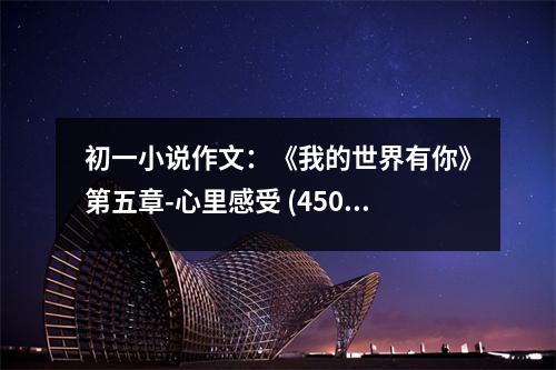 初一小說作文：《我的世界有你》第五章-心里感受 (450字)