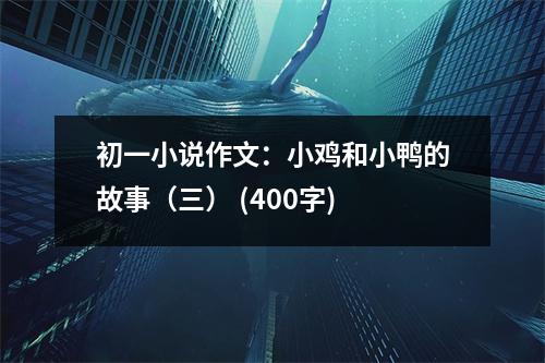 初一小說(shuō)作文：小雞和小鴨的故事（三） (400字)