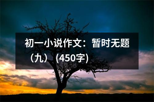 初一小說(shuō)作文：暫時(shí)無(wú)題（九） (450字)