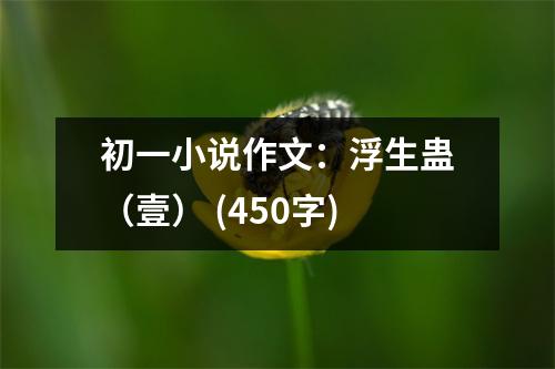 初一小說(shuō)作文：浮生蠱（壹） (450字)