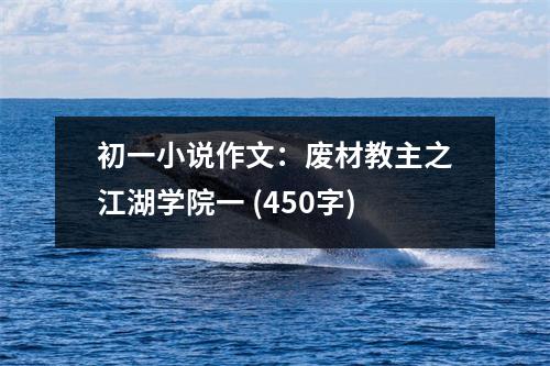 初一小說作文：廢材教主之江湖學(xué)院一 (450字)