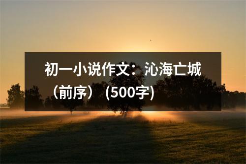 初一小說作文：沁海亡城（前序） (500字)