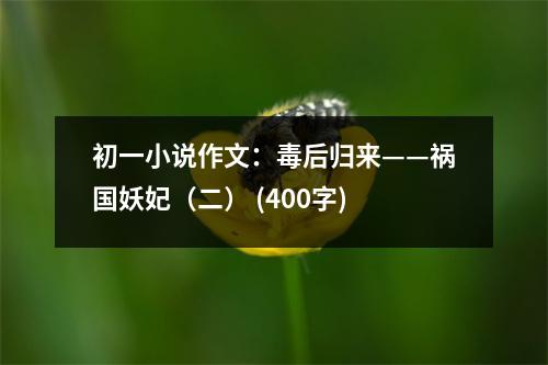 初一小說作文：毒后歸來——禍國妖妃（二） (400字)