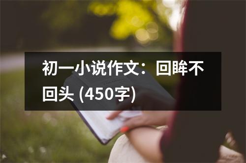初一小說作文：回眸不回頭 (450字)
