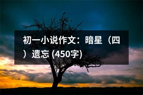 初一小說作文：暗星（四）遺忘 (450字)