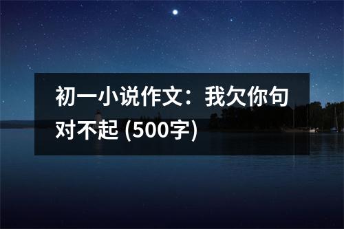 初一小說作文：我欠你句對不起 (500字)