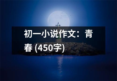 初一小說(shuō)作文：青春 (450字)
