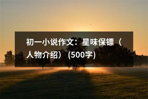 初一小說作文：星味保鏢（人物介紹） (500字)
