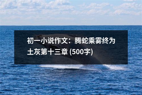 初一小說(shuō)作文：騰蛇乘霧終為土灰第十三章 (500字)