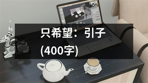 只希望：引子 (400字)