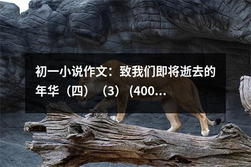 初一小說作文：致我們即將逝去的年華（四）（3） (400字)