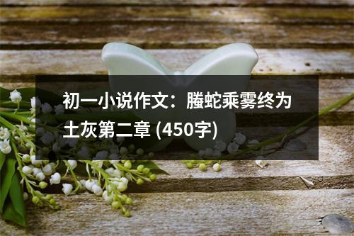 初一小說作文：螣蛇乘霧終為土灰第二章 (450字)